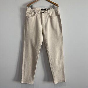 Massimo Dutti Cream Tapered fit Jeans, Size 36